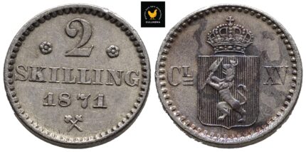 1871 Norge 2 Skilling