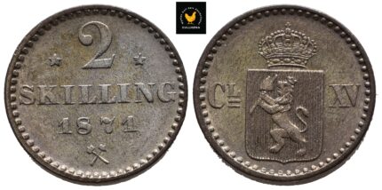 1871 Norge 2 Skilling