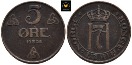 1908 Norge 5 Øre