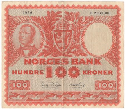 1956 Norge 100 Kroner E