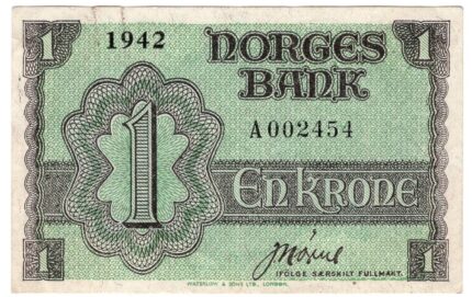 1942 Norge 1 Krone London A