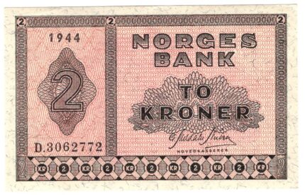 1944 Norge 2 Kroner D