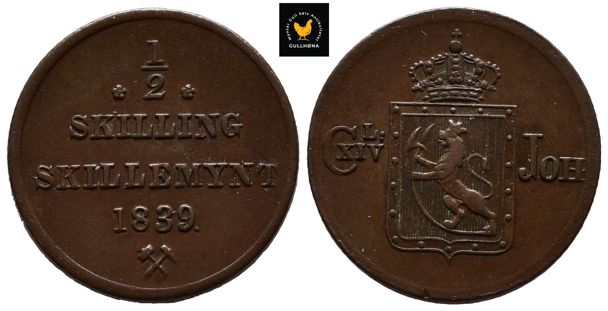 68371g00 1839 Norge 1/2 Skilling