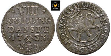 1733 Norge 8 Skilling
