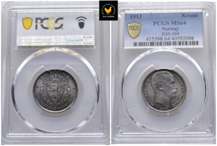 1913 Norge 1 Krone - Gradert PCGS