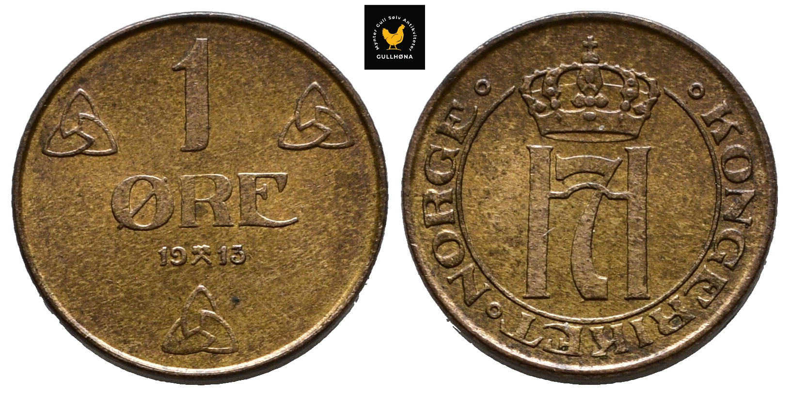 68672g00 1913 Norge 1 Øre
