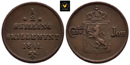 1841 Norge 1/2 Skilling Stjerne