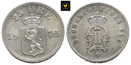 1876 Norge 25 Øre