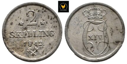 1842 Norge 2 Skilling
