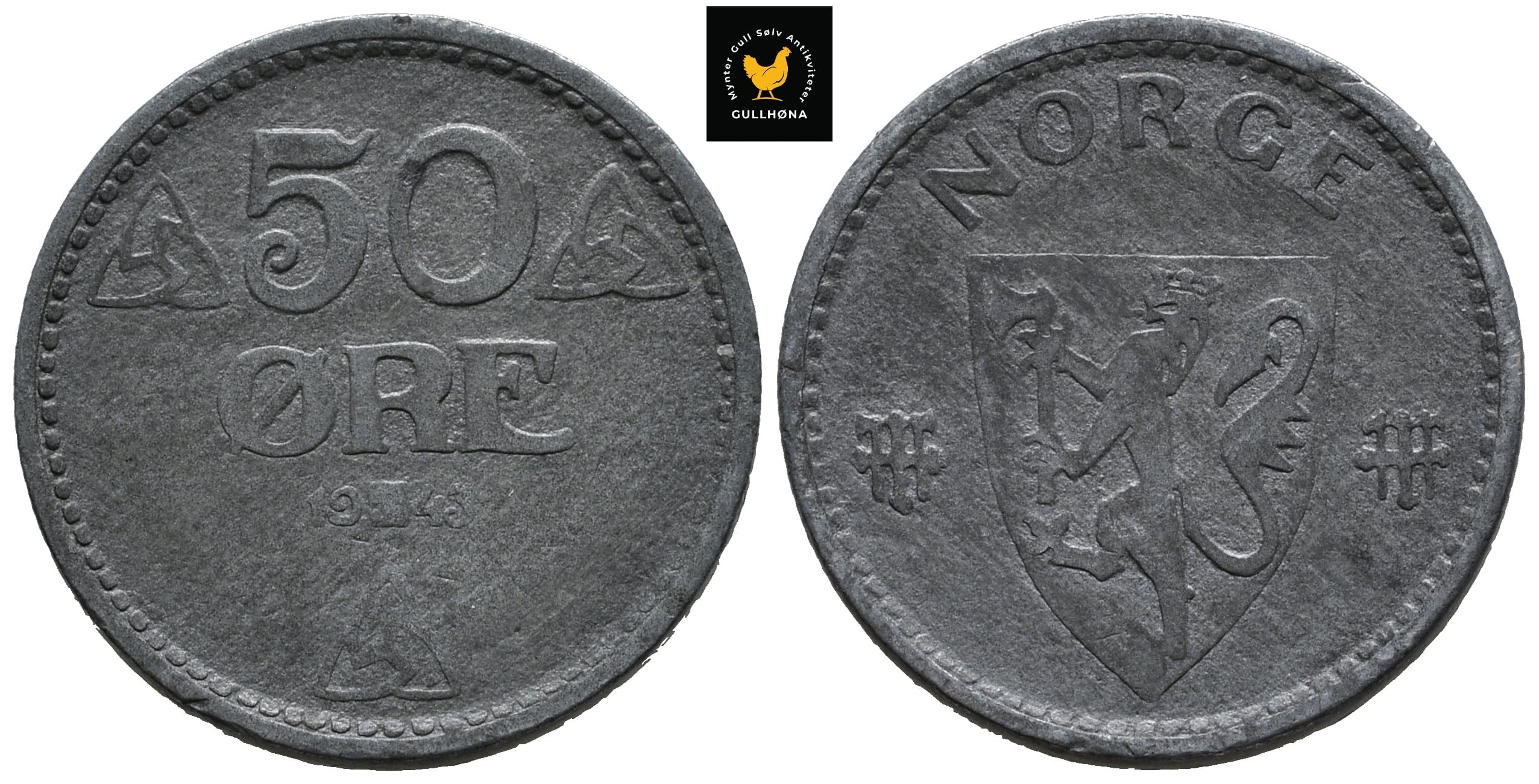 69040g00 1943 Norge 50 Øre