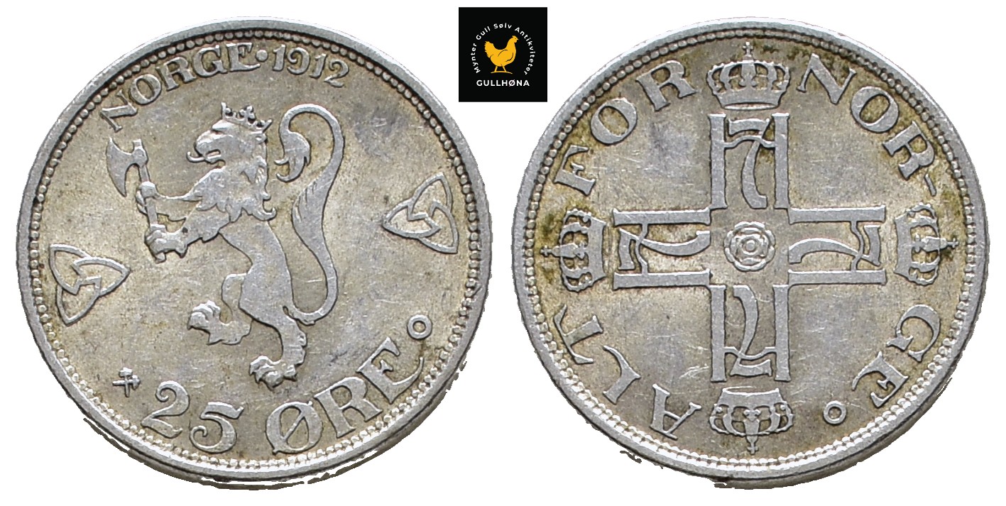 70032g00 1912 Norge 25 Øre