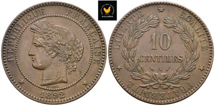 1892 Frankrike 10 Centimes