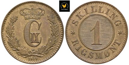 1867 Danmark 1 Skilling
