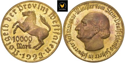 1923 Tyskland 10.000 Mark - Westfalen Freiherr vom Stein