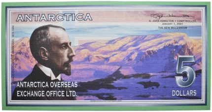 2001 Antarktis 5 Dollars - Roald Amundsen