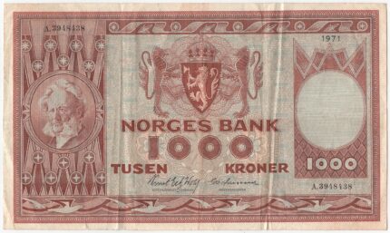 1971 Norge 1000 Kroner A