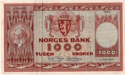 1969 Norge 1000 Kroner A