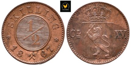 1867 Norge 1/2 Skilling