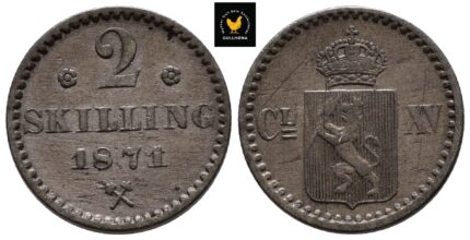 1871 Norge 2 Skilling