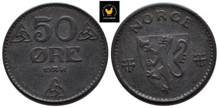 1941 Norge 50 Øre Zink