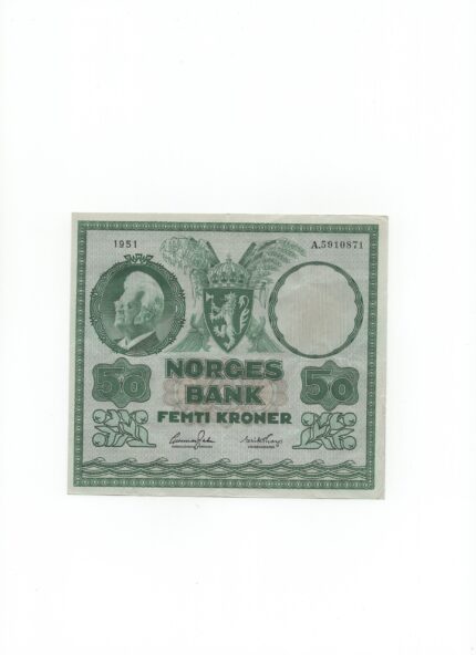 1951 Norge 50 Kroner A