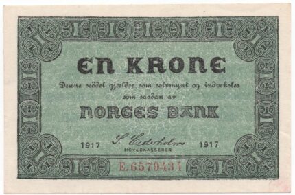 1917 Norge 1 Krone E