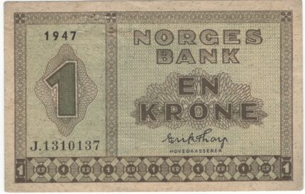 1947 Norge 1 Krone J