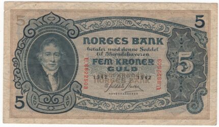 1942 Norge 5 Krone U