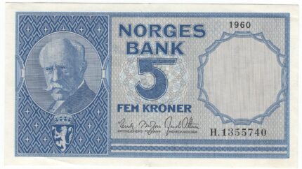 1960 Norge 5 Kroner H