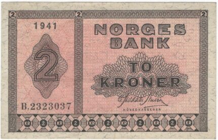 1941 Norge 2 Kroner B