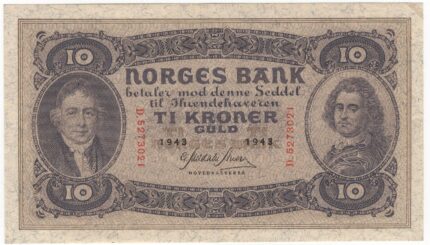 1943 Norge 10 Kroner D