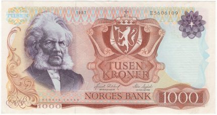 1987 Norge 1000 Kroner E