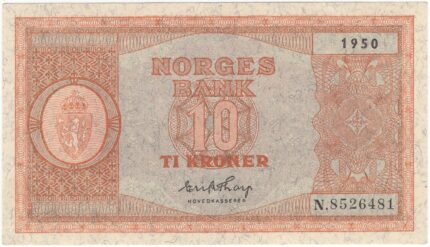 1950 Norge 10 Kroner N