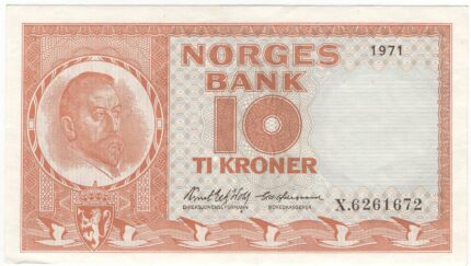 1971 Norge 10 Kroner X