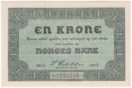 1917 C 1 Krone 2 Stk I Nr Rekker
