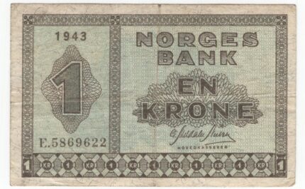 1943 Norge 1 Krone E