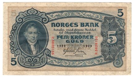 1939 Norge 5 Kroner R