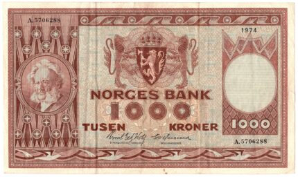 1974 Norge 1000 Kroner A.5706288, 1