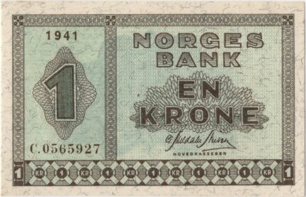 1941 Norge 1 Kroner C.0565927, 01