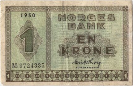 1950 Norge 1 Kroner M.9724335, 1