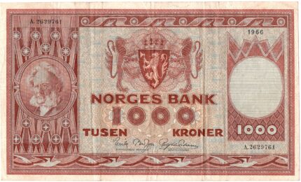 1966 Norge 1000 Kroner A.2629761, 1/1-