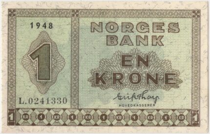 1948 Norge 1 Kroner L.0241330, 0/01