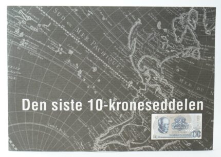 Den siste 10-kroneseddelen - Folder med den blå 10-kronen