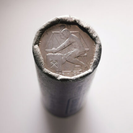 1975 Norge 5 kroner i originalrull - Kronemynten 100 år