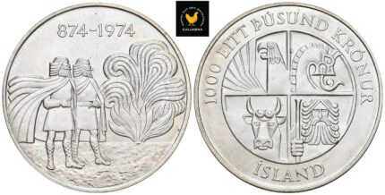 1974 Island 1000 Kronur - 1100th anniversary of the first settlement