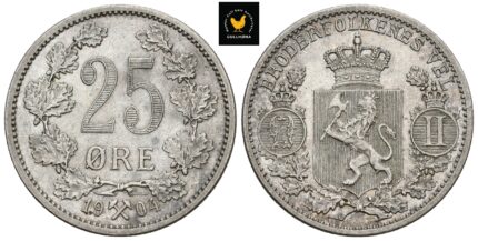 1904 Norge 25 Øre, 0/01
