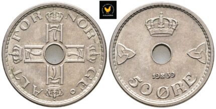 1939 Norge 50 Øre, 0/01