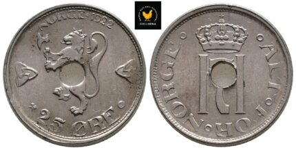 1922 Norge 25 Øre, 0/01