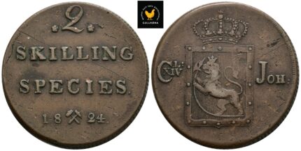1824 Norge 2 Skilling, 1+