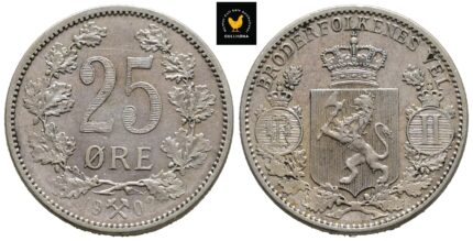 1902 Norge 25 Øre, 1+
